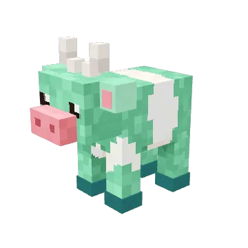 Mint, a basic voxel cow from Moonch.io