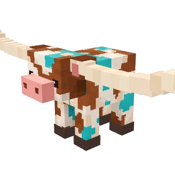 Wide Longhorn, a rare voxel cow from Moonch.io